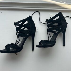 Steve Madden Black Strappy Heels